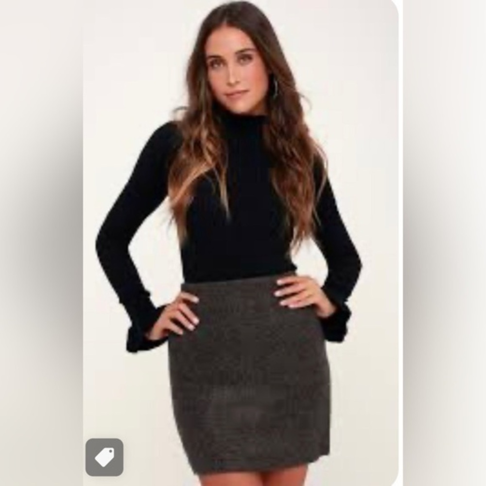 Michael Kors heather gray stretch mini pencil skirt size 8